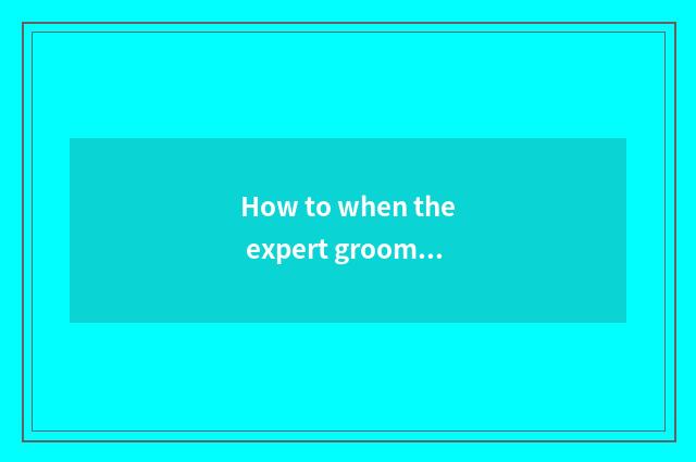 How to when the expert grooms, quiz to the expert?