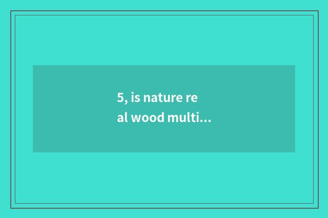 5, is nature real wood multilayer floor environmental protection?