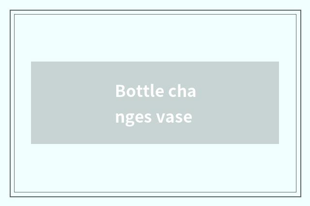 Bottle changes vase