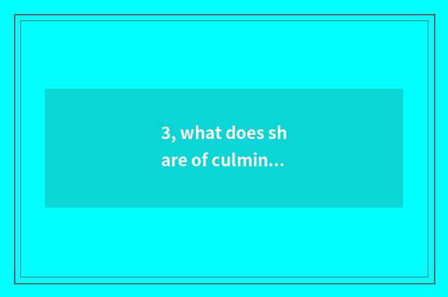 3, what does share of culmination science and technology make?