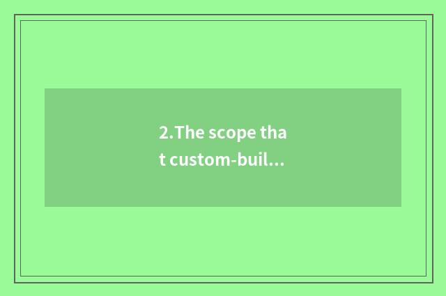 2.The scope that custom-built household extends Chengdu