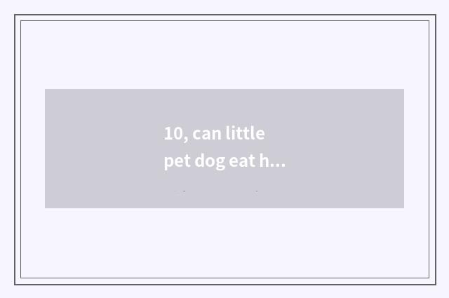 10, can little pet dog eat horseflesh?