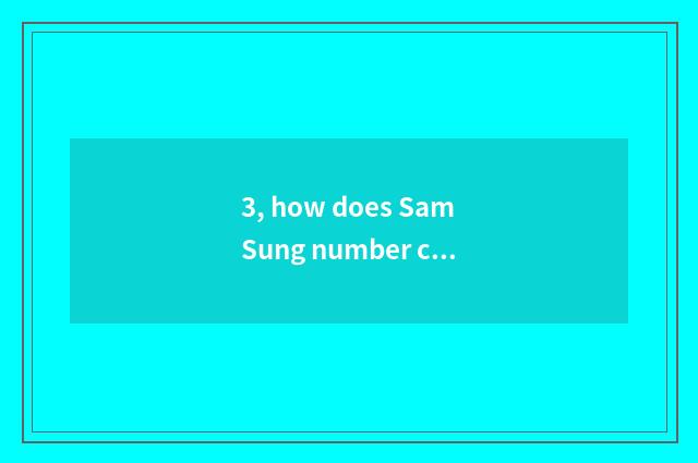 3, how does SamSung number camera switch on the mobile phone?