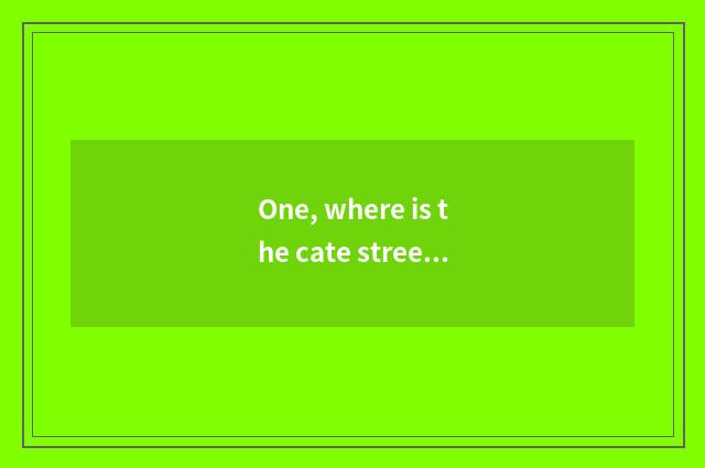 One, where is the cate street of Xi'an?