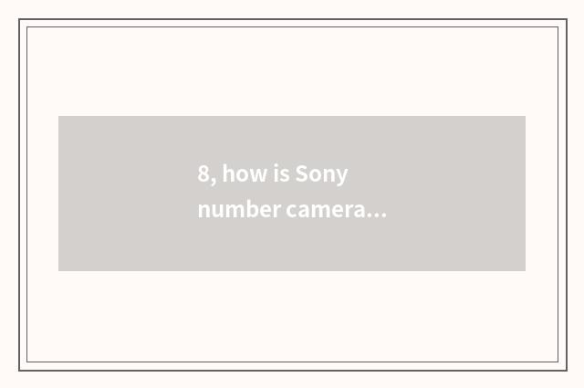 8, how is Sony number camera set when setting, take a picture?