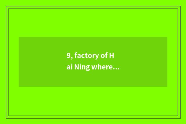 9, factory of Hai Ning where? Is factory of sea peaceful where much?