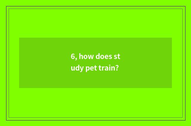 6, how does study pet train?