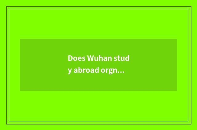 Does Wuhan study abroad orgnaization which are good?