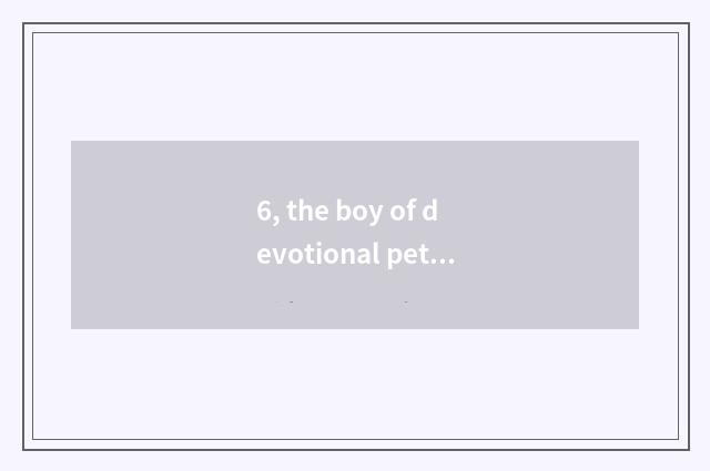 6, the boy of devotional pet kongfu of Trojan what disposition?