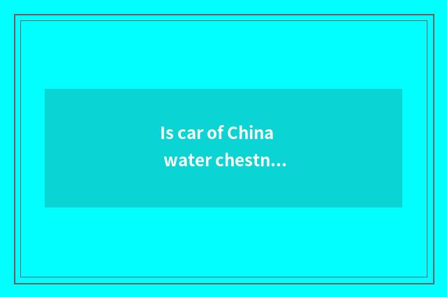 Is car of China water chestnut good?