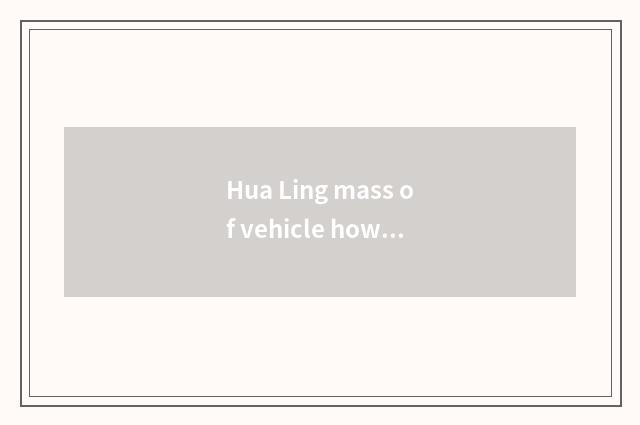 Hua Ling mass of vehicle how?