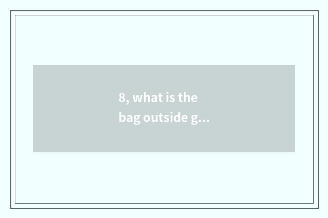 8, what is the bag outside game?