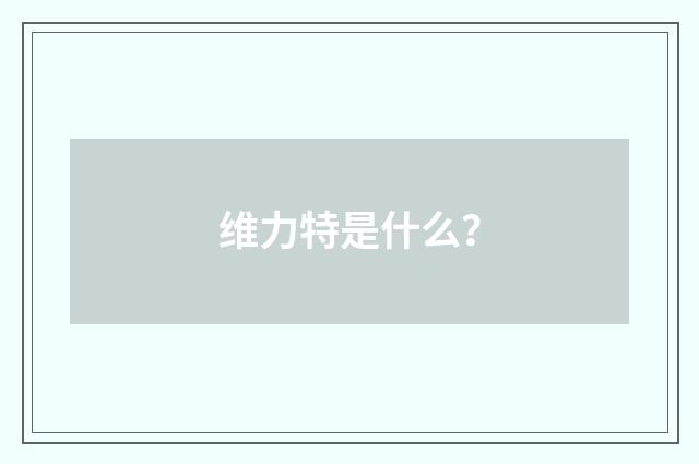 维力特是什么？