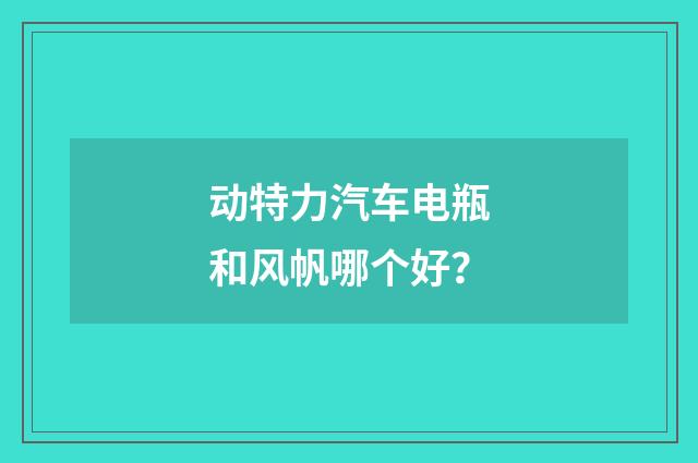 动特力汽车电瓶和风帆哪个好？