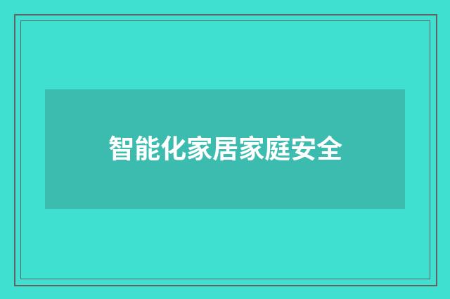 智能化家居家庭安全