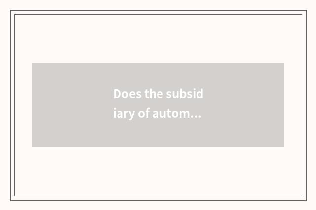 Does the subsidiary of automobile group have Feiyate what?