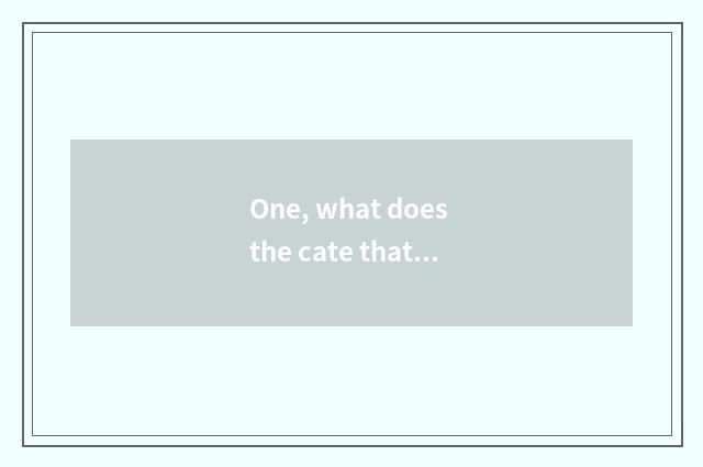 One, what does the cate that black presses down have?