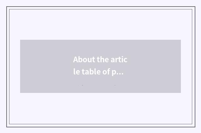 About the article table of pink vogue?
