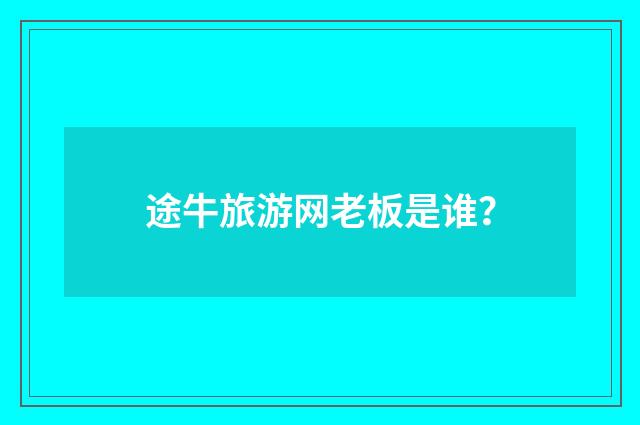 途牛旅游网老板是谁？