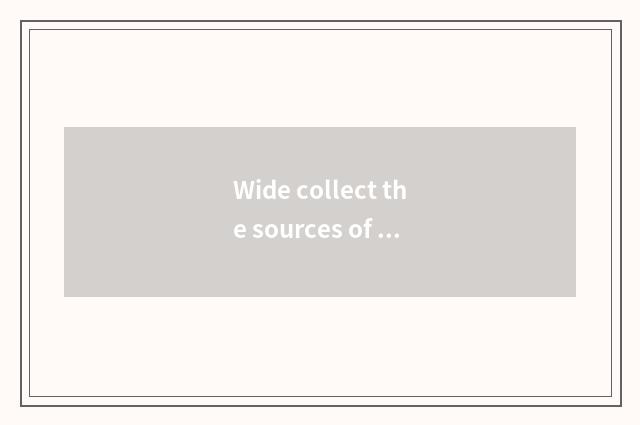 Wide collect the sources of energy reasonable price?