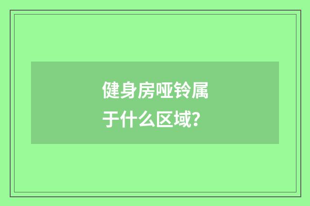 健身房哑铃属于什么区域？