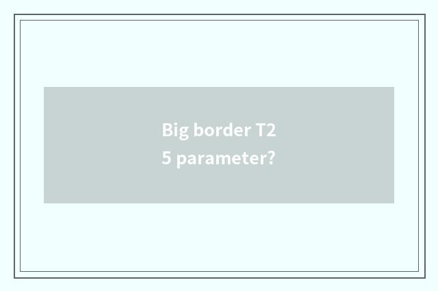 Big border T25 parameter?