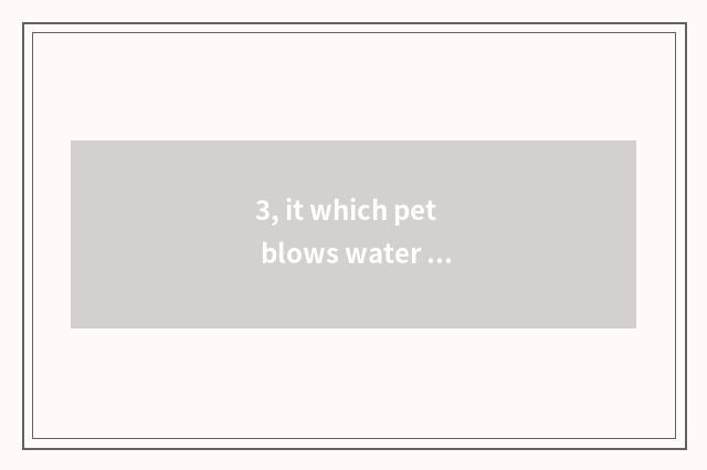 3, it which pet blows water machine to choose to plant is good that pet blows wa