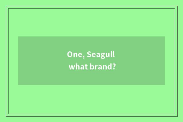 One, Seagull what brand?