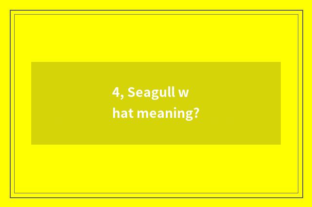 4, Seagull what meaning?