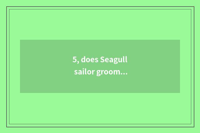 5, does Seagull sailor groom software?
