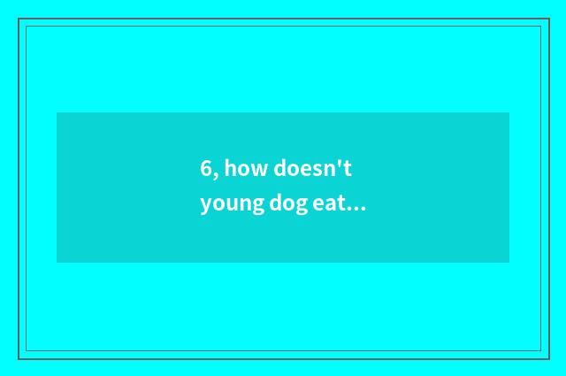 6, how doesn't young dog eat dog food to do?