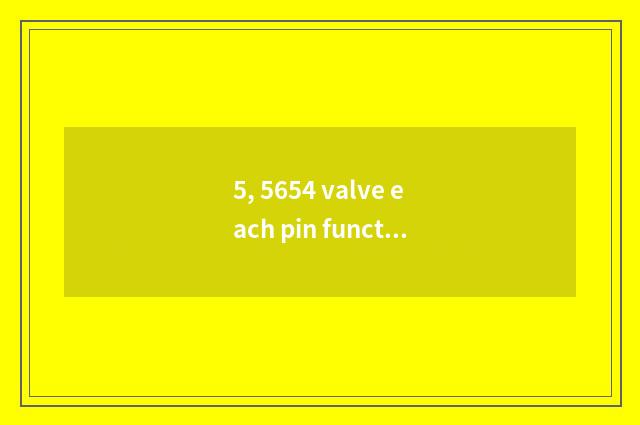 5, 5654 valve each pin function?