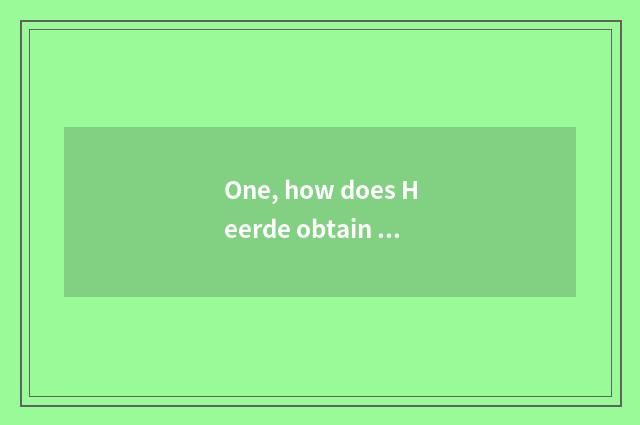 One, how does Heerde obtain Dnf pet?