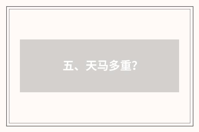 五、天马多重？