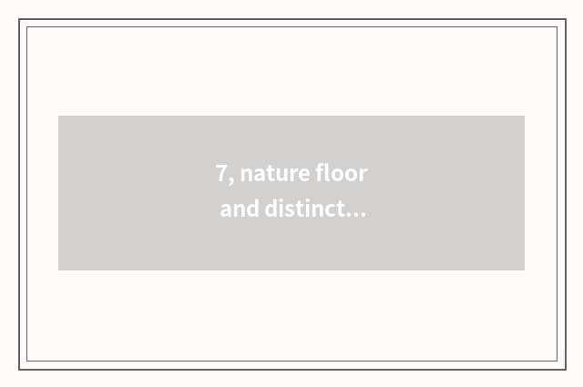 7, nature floor and distinction of entrance nature floor?