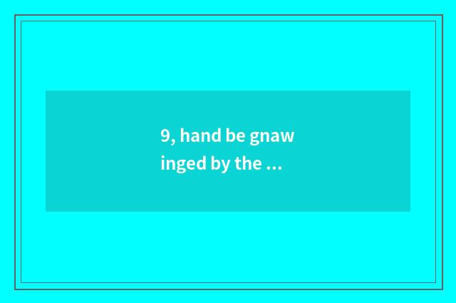 9, hand be gnawinged by the dog, need to give or take an injection?
