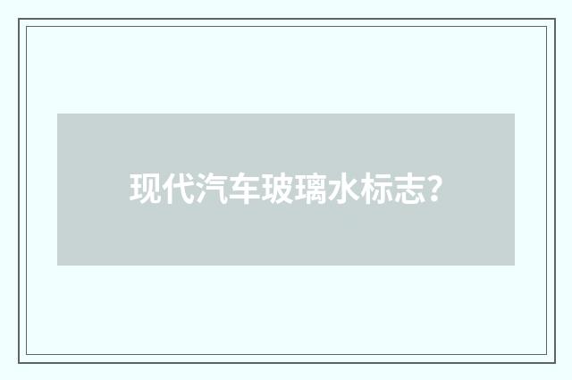 现代汽车玻璃水标志？