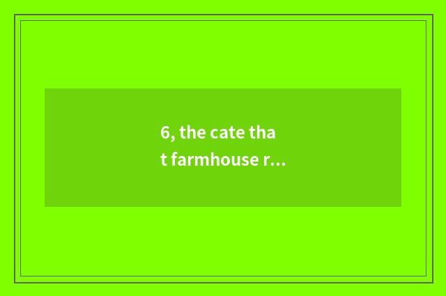 6, the cate that farmhouse rice cake is Guangdong tradition?
