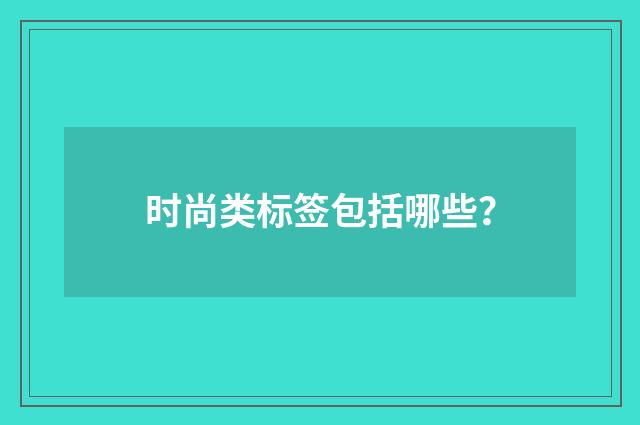 时尚类标签包括哪些？