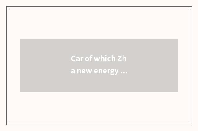 Car of which Zha new energy resources does produce?