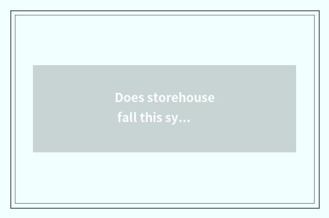 Does storehouse fall this synergism plan?