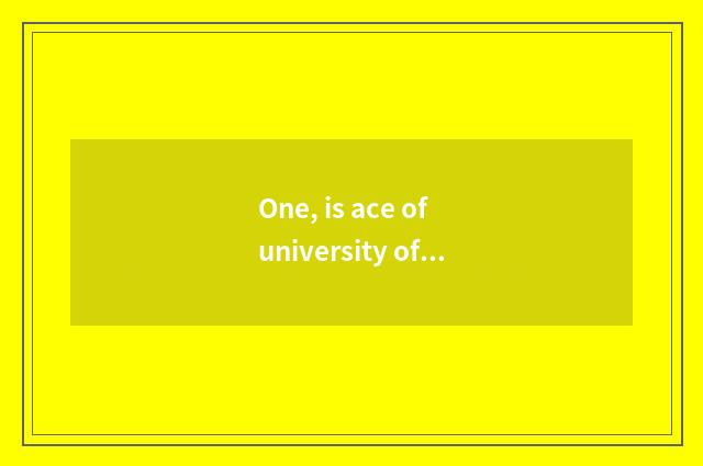 One, is ace of university of Guangdong finance and economics professional?