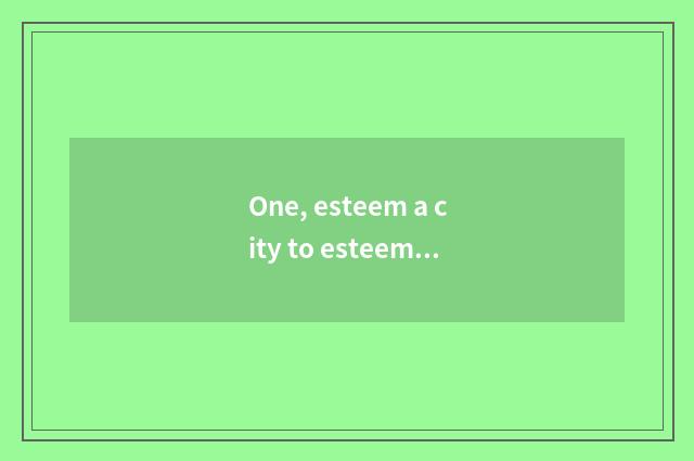 One, esteem a city to esteem a city deliciously fastfood?