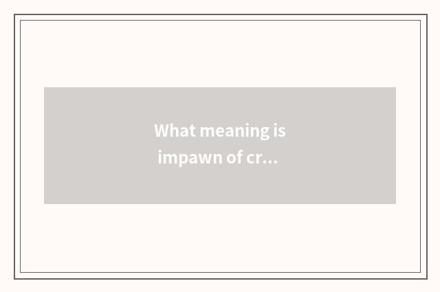 What meaning is impawn of credit capital fund?