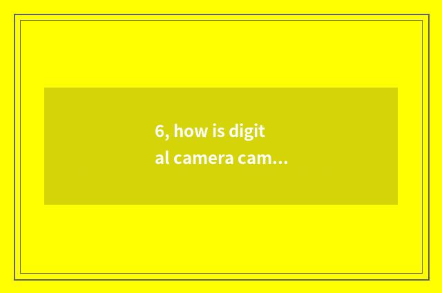 6, how is digital camera camera lens taken?