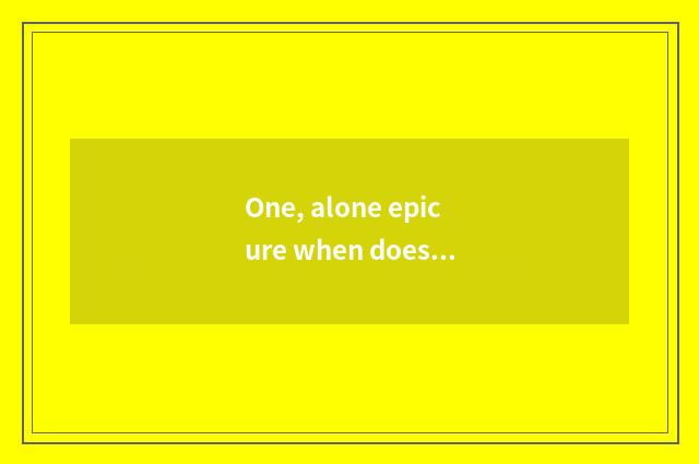 One, alone epicure when does the 11st season broadcast?