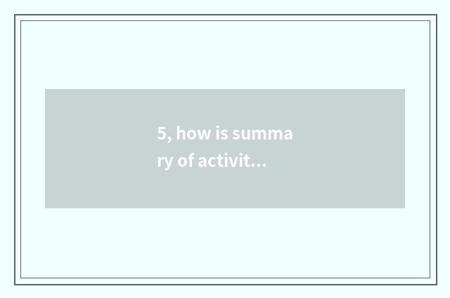 5, how is summary of activity of shadow building activity written?