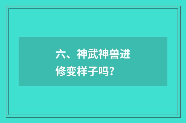 六、神武神兽进修变样子吗？