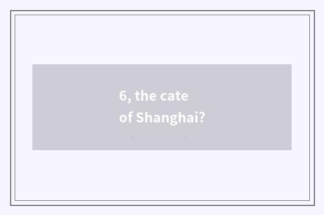 6, the cate of Shanghai?