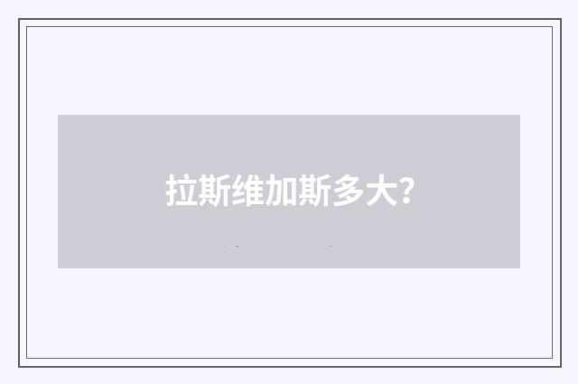 拉斯维加斯多大？